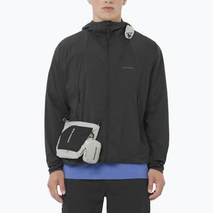 Geacă de vânt pentru bărbați Salomon Outwind Full Zip negru intens