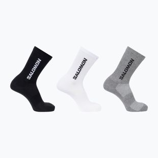 Șosete Salomon Everyday Lite Crew 3 pack black/white/frost gray