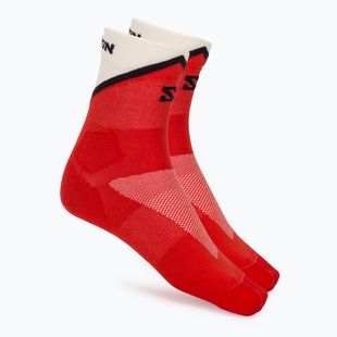 Șosete Salomon Pulse Ankle fiery red/vanilla ice/black
