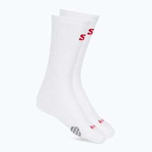 Șosete Salomon S/Lab Phantasm Crew 3 white/fiery red