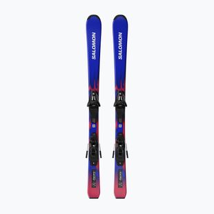 Schiuri de coborâre pentru copii + legături Salomon Equipe Jr S + C5 GW race blue/equipe red