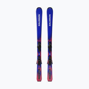 Schiuri de coborâre pentru copii + legături Salomon Equipe Jr M + L6 GW race blue/equipe red