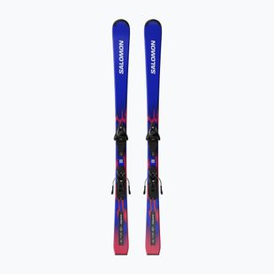 Schiuri de coborâre pentru copii + legături Salomon Equipe MT JR + L6 GW race blue/equipe red
