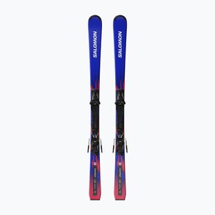 Schiuri de coborâre pentru copii + legături Salomon Equipe MT JR + M10 GW race blue/equipe red