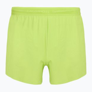 Pantaloni scurți de alergare pentru bărbați Salomon Sense Aero SPLT 3 "acid lime"