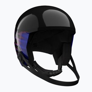 Cască de schi pentru copii Salomon Equipe Fis + Chinguard Jr black/flames