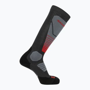 Șosete de schi Salomon S/Pro Anthracite/Medium Grey/Fiery Red