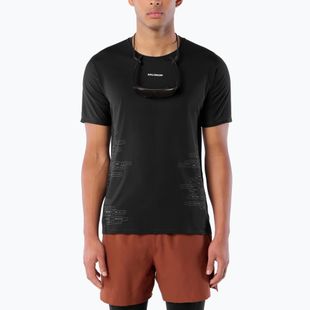 Tricou de alergare pentru bărbați Salomon Sense Aero GFX Tee SS deep black/black beauty