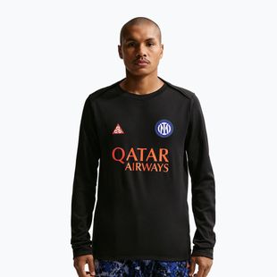 Longsleeve de fotbal pentru bărbați Nike Inter Milan Academy Pro Warm SE black/safety orange