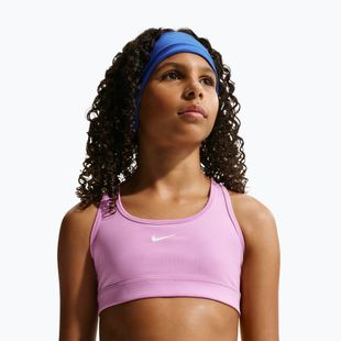 Sutien sport pentru copii Nike Swoosh light magenta/white