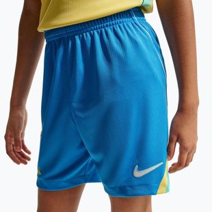 Pantaloni scurți de fotbal pentru copii Nike Brazil 2026 Stadium Home Soccer Replica light photo blue/light mint/white