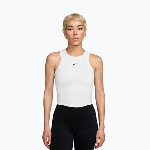 Tricou pentru femei Nike One Fitted Dri-Fit Cropped Tank Thunder White/Black