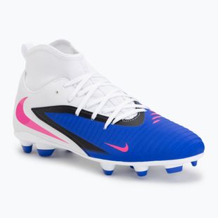 Încălțăminte de fotbal pentru bărbați Nike Phantom 6 High Club FG/MG racer blue/white/pink blast