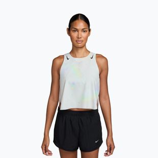 Top de alergare pentru femei Nike AeroSwift Dri-Fit ADV Cropped Tank Top off-white/black