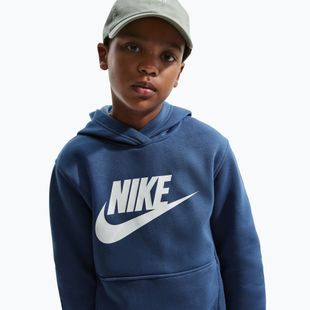 Bluză pentru copii Nike Club Fleece Hoodie mystic navy/white
