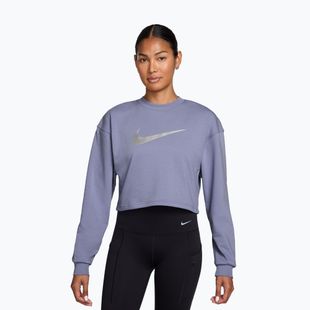 Bluză de antrenament pentru femei Nike Pro Dri-Fit Crew Neck iron purple/metallic silver/white