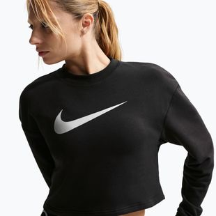 Bluză de antrenament pentru femei Nike Pro Dri-Fit Crew Neck black/metallic silver/white