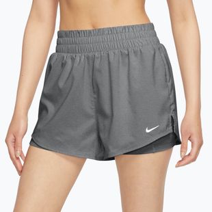 Pantaloni scurți pentru femei Nike One Dri-Fit High-Waisted 3" 2In1 smoke grey/heather/white