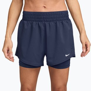 Pantaloni scurți pentru femei Nike One Dri-Fit High-Waisted 3" 2In1 midnight navy/white