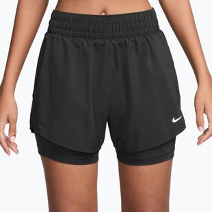 Pantaloni scurți pentru femei Nike One Dri-Fit High-Waisted 3" 2In1 black/white