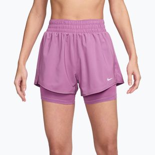 Pantaloni scurți pentru femei Nike One Dri-Fit High-Waisted 3" 2In1 light magenta/white