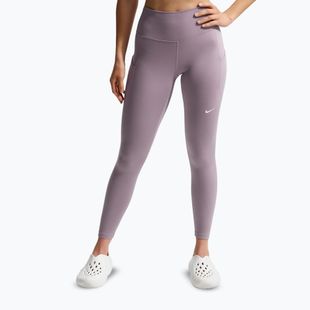 Colanți de antrenament pentru femei Nike One High-Waisted 7/8 light violet ore/white