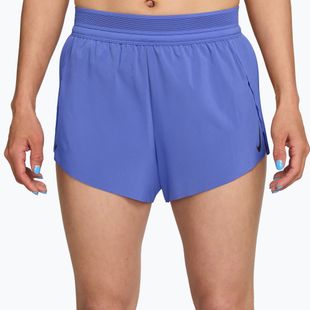 Pantaloni scurți de alergare pentru femei Nike AeroSwift Dri-Fit ADV Mid-Rise 3" sapphire/black/white/black