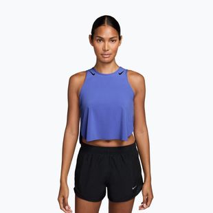 Tricou de alergare pentru femei Nike AeroSwift Dri-Fit ADV Cropped Tank Top off sapphire/black