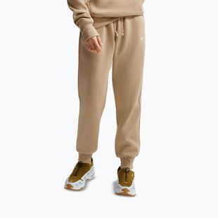 Pantaloni pentru femei Nike Sportswear Phoenix Fleece Mid-Rise linen/sail