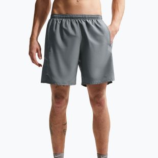Pantaloni scurți de alergare pentru bărbați Nike Miler Dri-Fit Brief Lined7" smoke grey/smoke grey