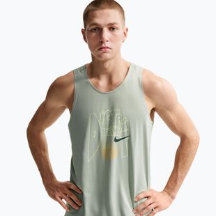 Tricou de alergare pentru bărbați Nike Stride Dri-Fit ADV jade horizon/linen