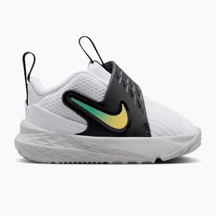 Încălțăminte pentru copii Nike Team Hustle D 12 white/black/clear emerald/topaz gold