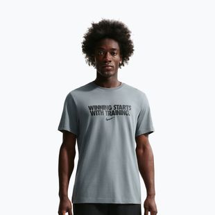 Tricou de antrenament bărbați Nike Dri-Fit Winning smoke grey/black/black
