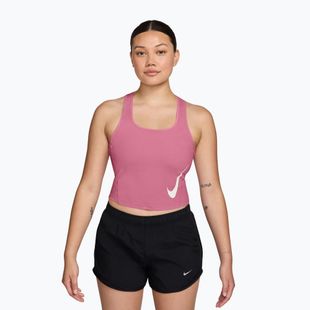 Tricou de alergare pentru femei Nike Swoosh Run Dri-Fit peony/photon dust/white