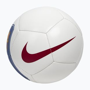 Minge pentru mini fotbal Nike Skills FC Barcelona white/cardinal red size 1