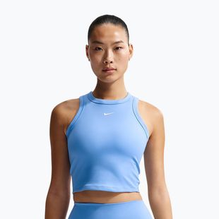 Tricou pentru femei Nike One Fitted Dri-Fit Cropped Tank thunder university blue/white