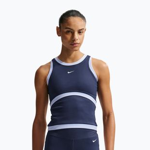 Tricou de antrenament pentru femei Nike One Dri-Fit midnight navy/hydrogen blue/white