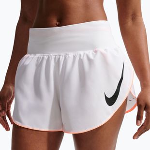 Pantaloni scurți de alergare pentru femei Nike Tempo Swoosh Dri-Fit Mid-Rise Brief-Lined white/orange pulse/black
