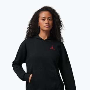 Bluză damă Nike Jordan Fleece Hoodie black/gym red