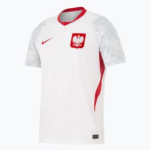 Tricou de fotbal pentru bărbați Nike Dri-Fit Poland Stadium Home 2026 white/field silver