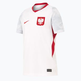 Tricou de fotbal pentru copii Nike Dri-Fit Poland Stadium Home 2026 white/field silver