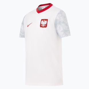 Tricou de fotbal pentru copii Nike Dri-Fit Poland Home 2026 white/field silver