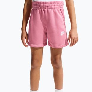Pantaloni scurți pentru copii Nike Sportswear Club Fleece peony/peony/white