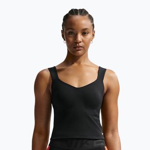 Tricou de antrenament pentru femei Nike Pro Sculpt Medium Support Padded Tank black/white