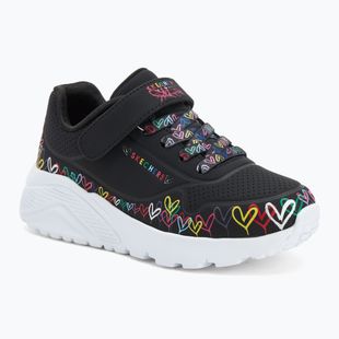 Pantofi pentru copii SKECHERS Uno Lite Heart Craze negru/multicolor