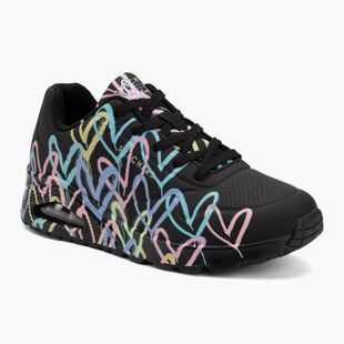 Încălțăminte pentru femei SKECHERS JGoldcrown Uno Spread The Love black