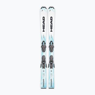 Schiuri de coborâre pentru copii + legături HEAD Supershape JRS + Jrs 7.5 GW CA white/blue