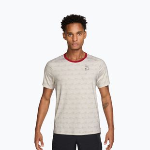 Tricou pentru bărbați Nike Court Advantage light bone/tough red/black