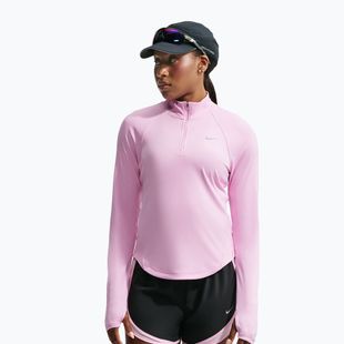 Bluză pentru femei de alergare Nike Tempo Dri-Fit 1/4 Zip pink rise