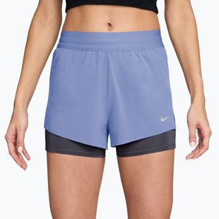 Pantaloni scurți de alergare pentru femei Nike Swift Mid-Rise 2in1 aluminum/royal tint